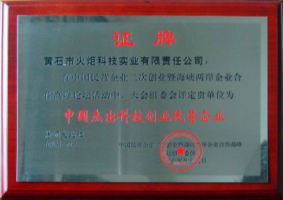 China Outstanding Technology Entrepreneurship Private Entrepreneur Award